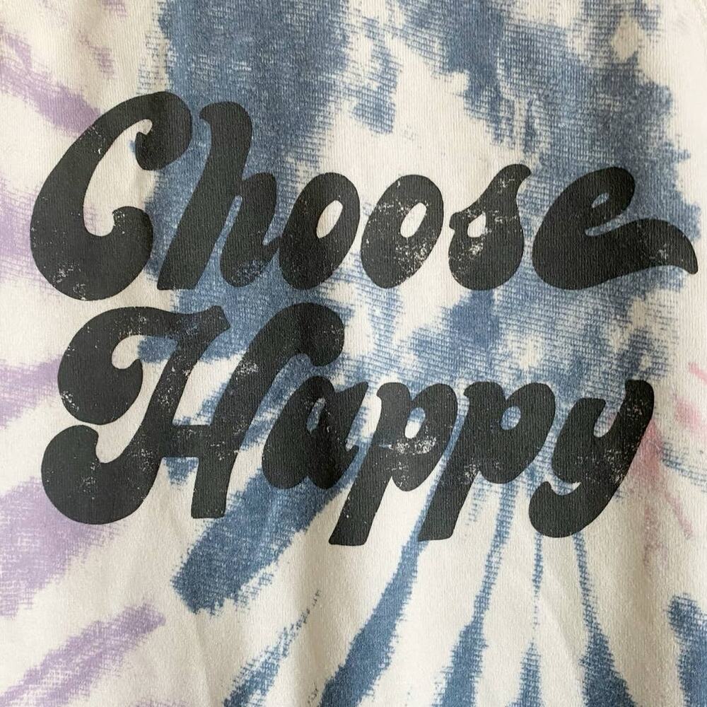 Grayson Threads Womens Choose Happy Long Sleeve Sweatshirt‎ Multicolor SZ S - Picture 10 of 12